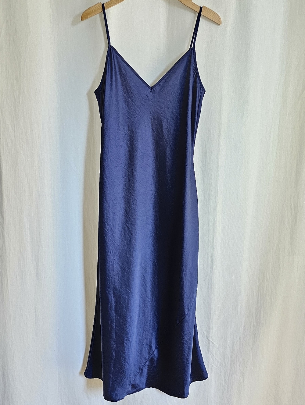 Aritzia Wilfred Admiral Navy Blue Only Slip Dress - Picture 4 of 16